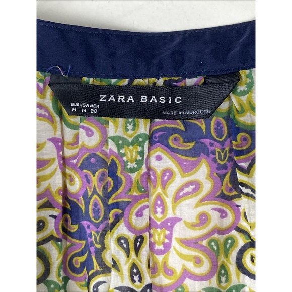 Zara Women’s Tunic Top Sz M Blouse, Boho, Art Deco design, fabulous bell sleeves - Picture 5 of 6